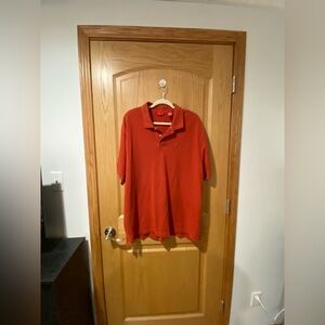IZOD Men’s XL 100% Cotton Dark Orange Polo Shirt with Small Chest Logo